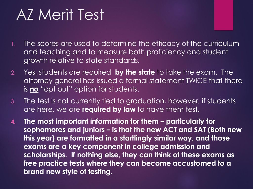 AZ Merit Test