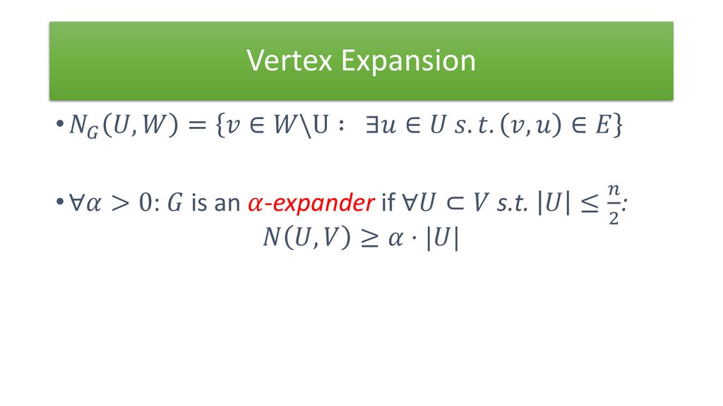 Testing Expansion In Bounded Degree Graphs Ppt Download