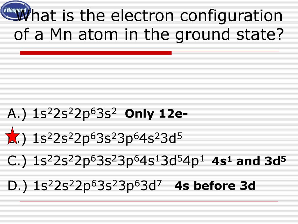 What Is The Electron Configuration Of An Mn Atom In The Ground State لم يسبق له مثيل الصور Tier3 Xyz