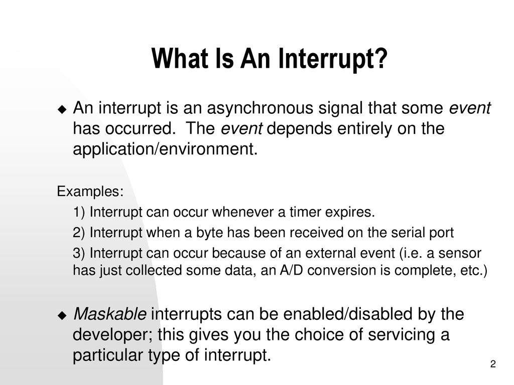 Interrupt Programming - ppt download