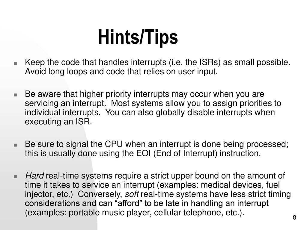 Interrupt Programming - ppt download