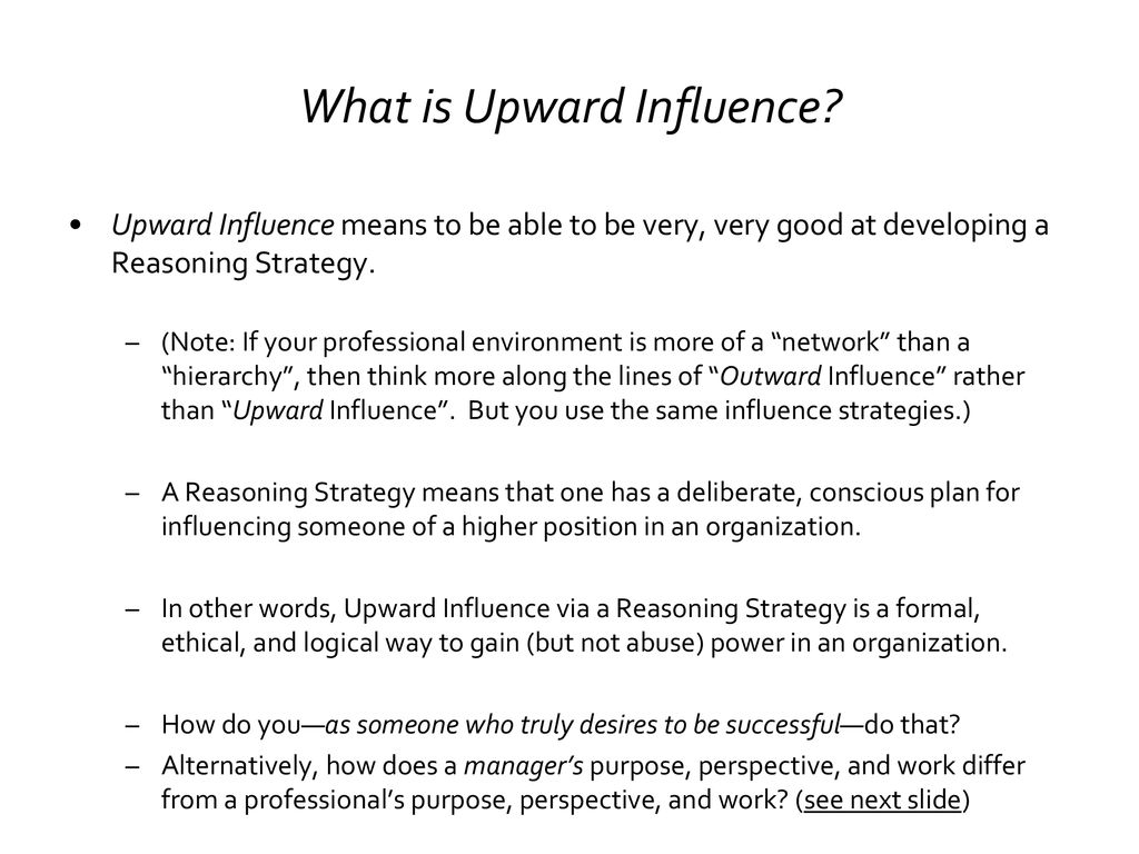 Upward Influence: Examples of Strong Writing from MGT ppt download