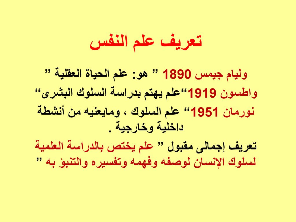 مدخل إلى علم النفس Ppt Download