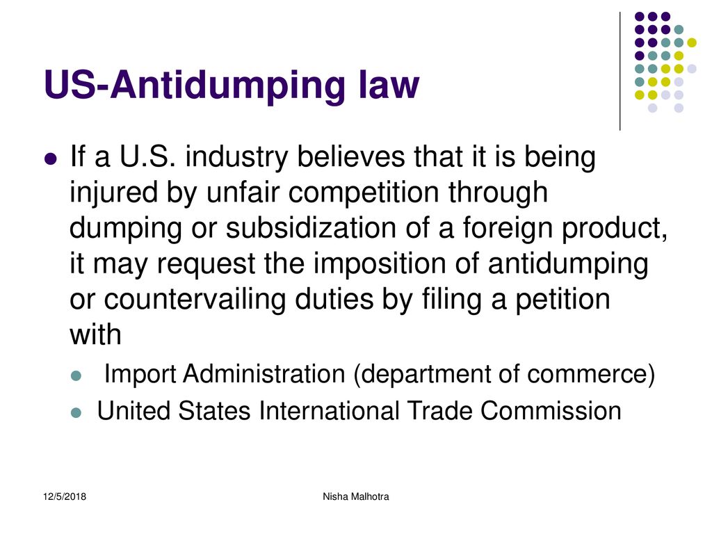 US-Antidumping law