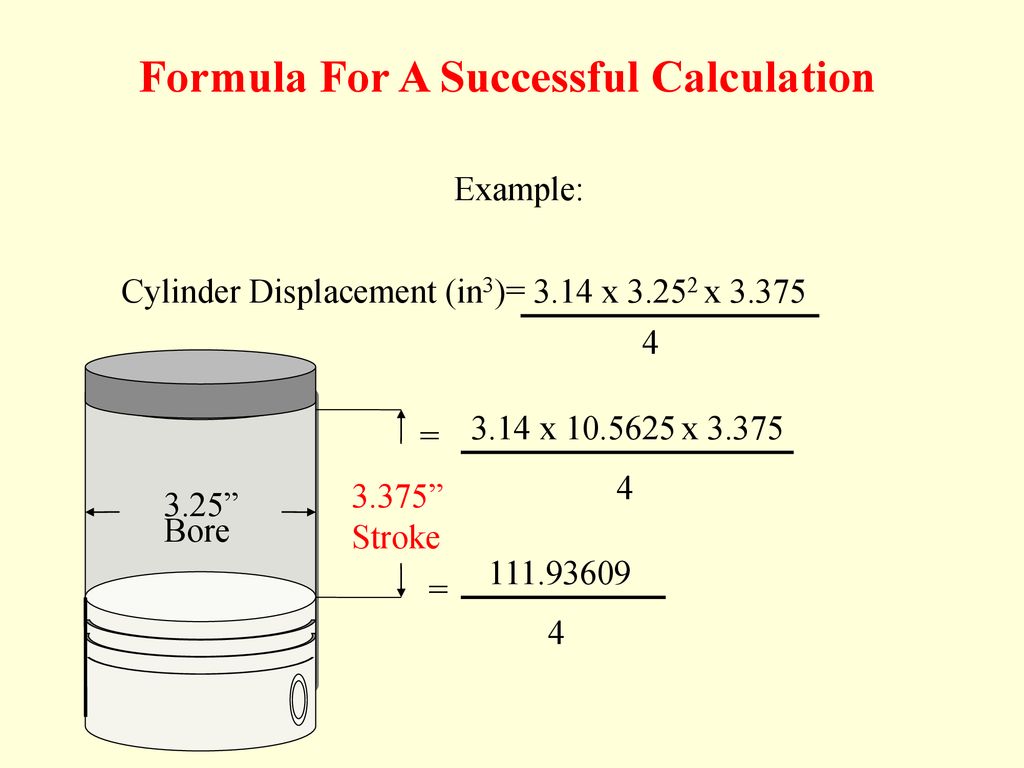 Small Engine Displacement Calculations - ppt download