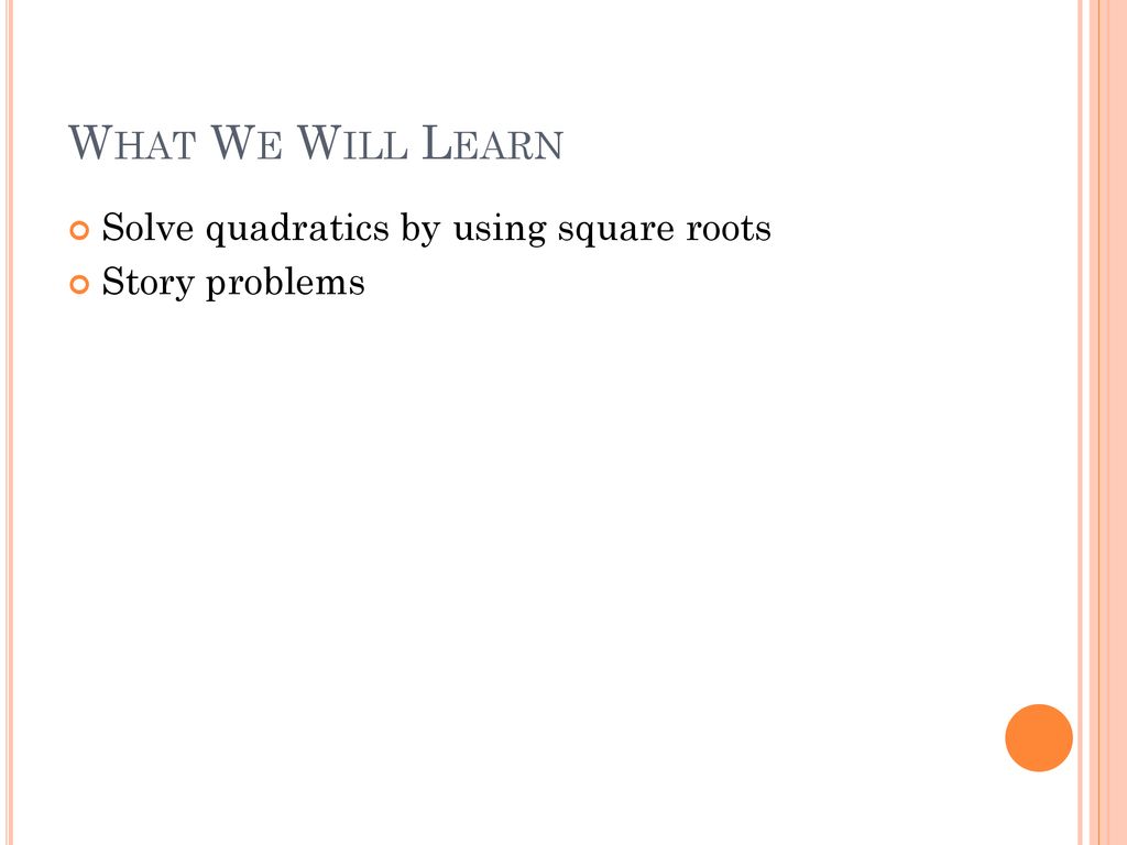 9 3 solve using square roots ppt download