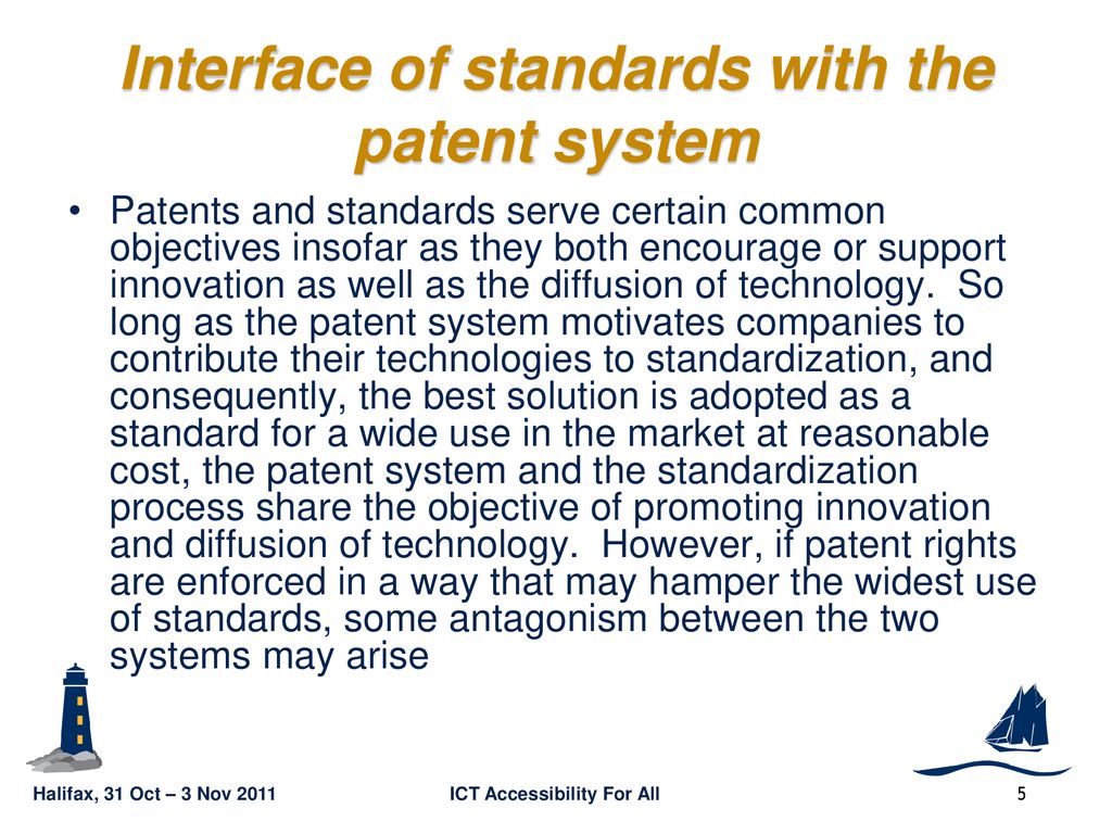 Interface of standards with the patent system