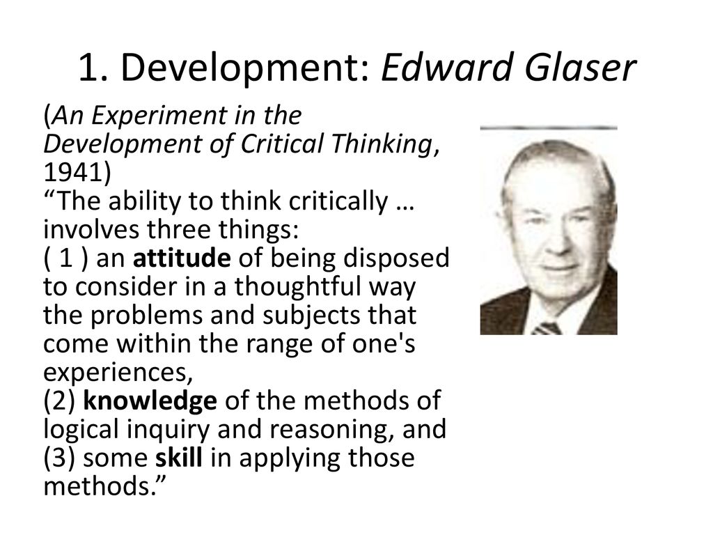 edward glaser critical thinking