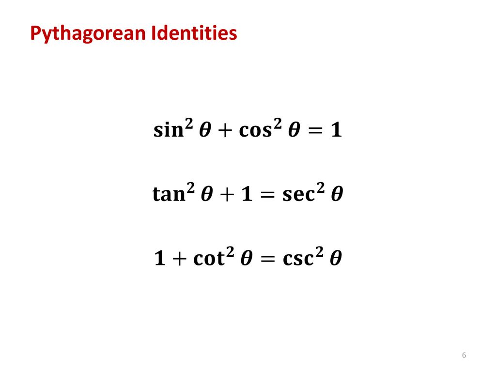 5 1 5 2 Trigonometric Identities Ppt Download