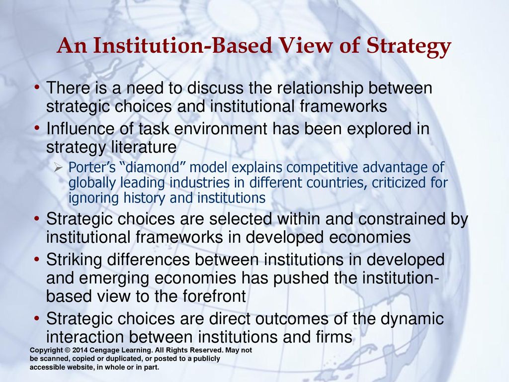 An Institution-Based View of Strategy