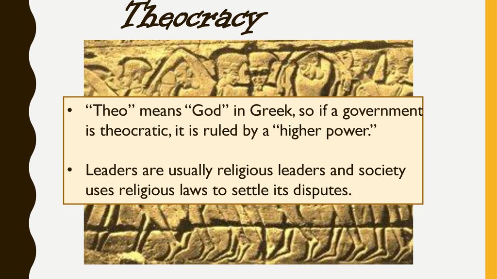 Political Systems Democracy Monarchy Oligarchy Theocracy Republic