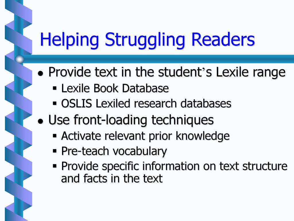 Differentiating Instruction Using Lexile Measures And OSLIS - Ppt Download