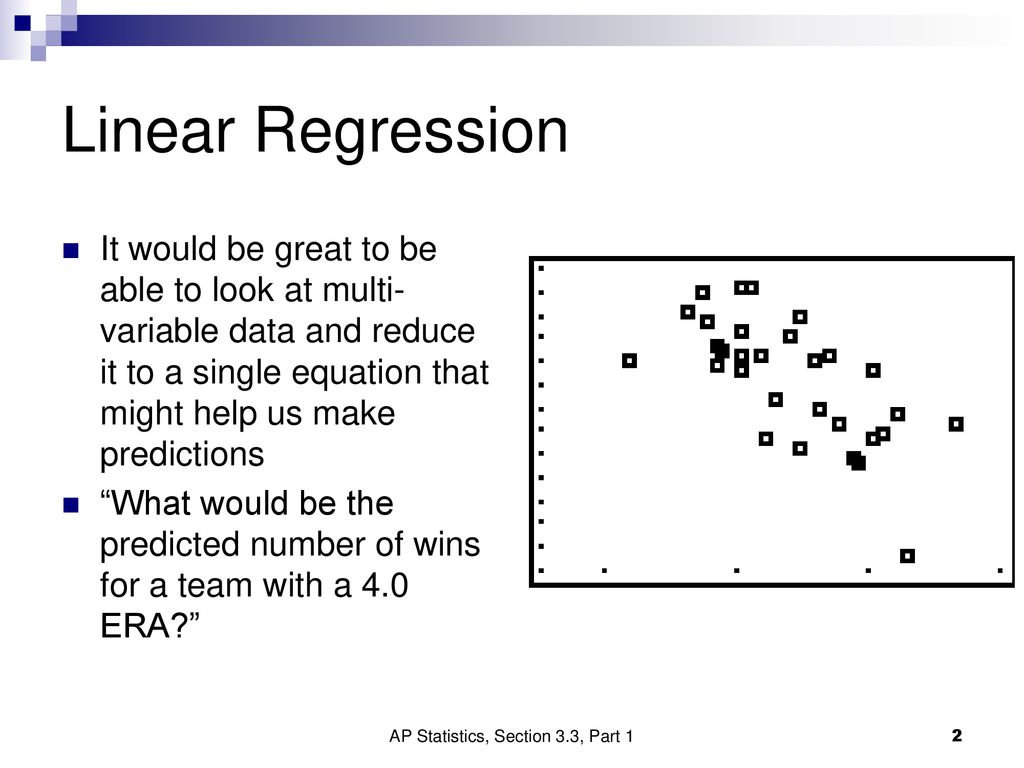 Section 3 3 linear regression ppt download
