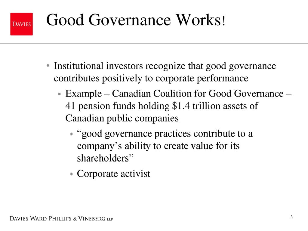 examples of good governance