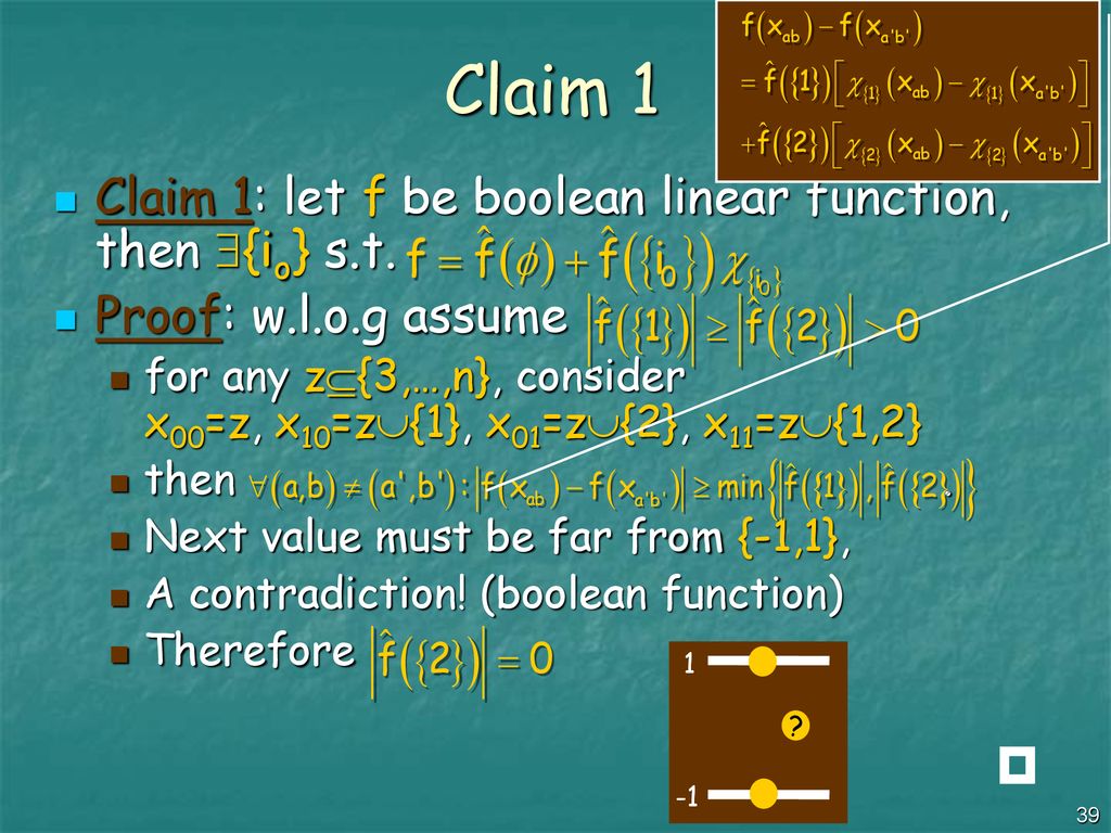 Noise-Insensitive Boolean-Functions are Juntas - ppt download