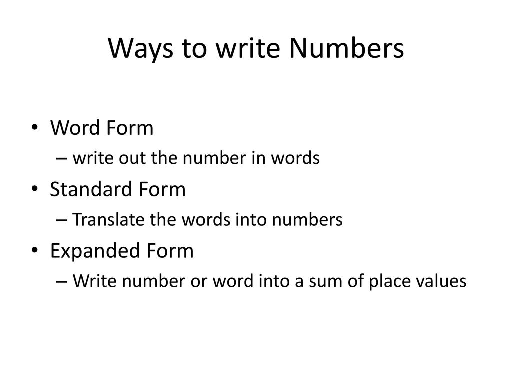 Place Value, Names for Numbers and Reading Tables - ppt download