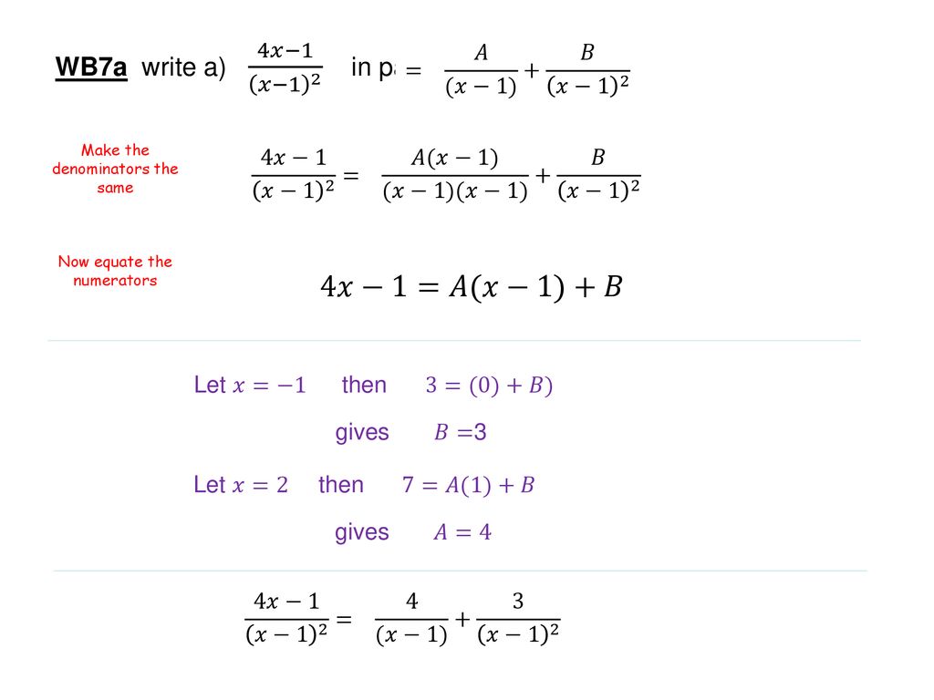 Partial Fractions Repeated Factors Ppt Download