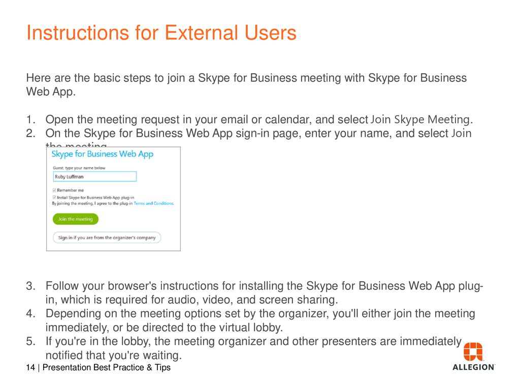not getting presentations with the skype for business web app plug-in on my mac not getting presentations with the skype for business web app plug-in on my mac