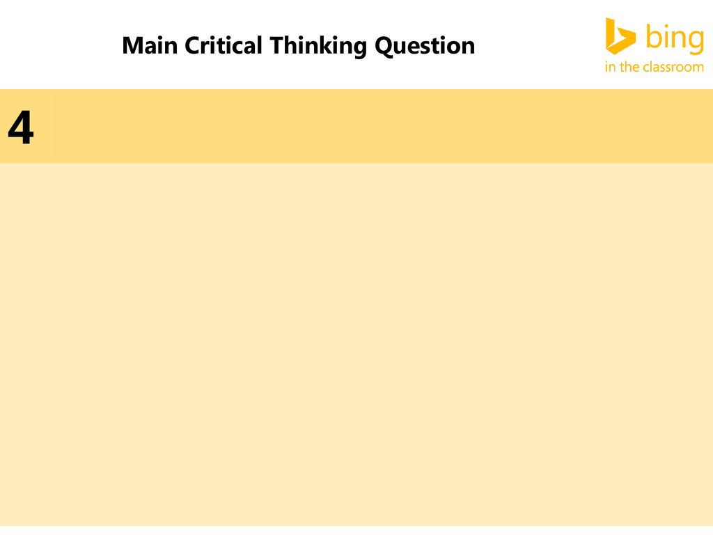 Main Critical Thinking Question