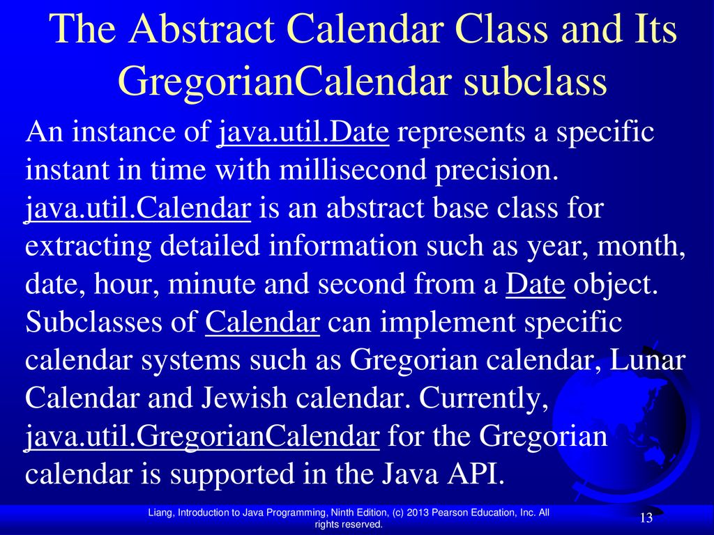 Extracting Date Hour and Minute from Instantnow in Java - Chapter 12 Abstract Classes and Interfaces - ppt download