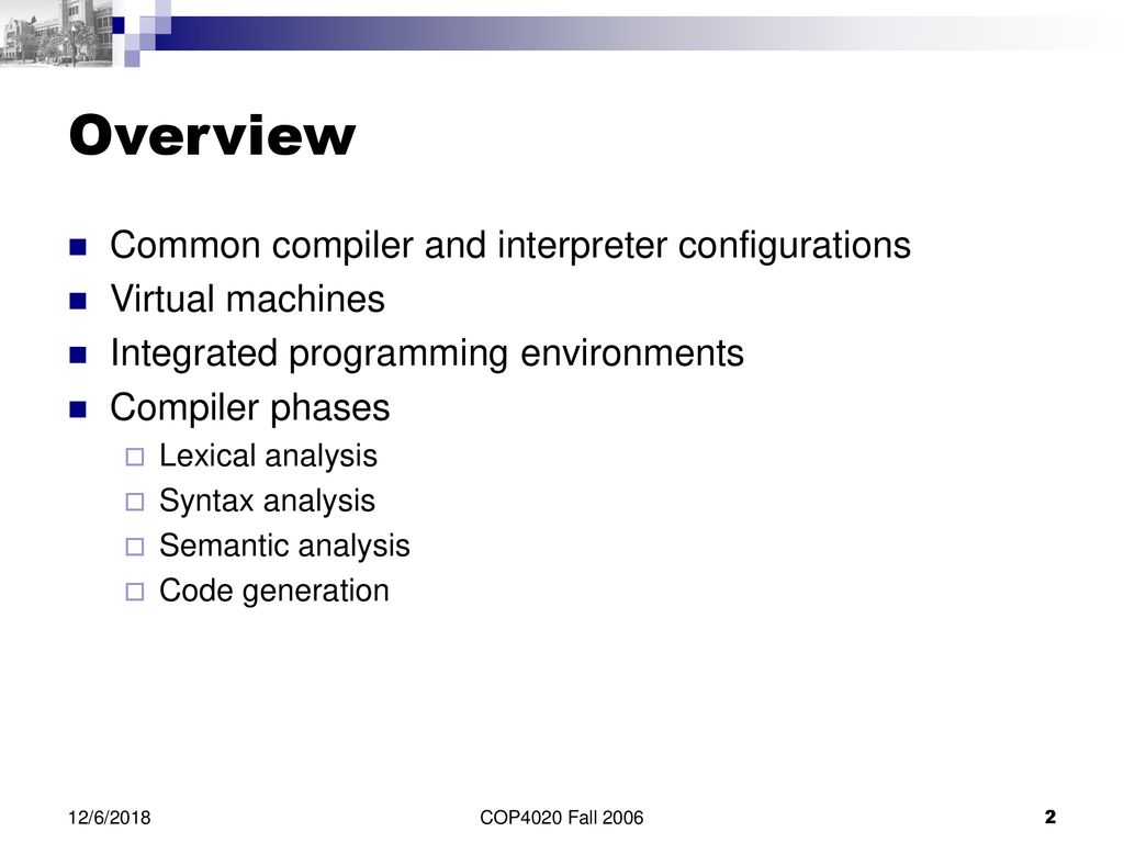 COP4020 Programming Languages - ppt download