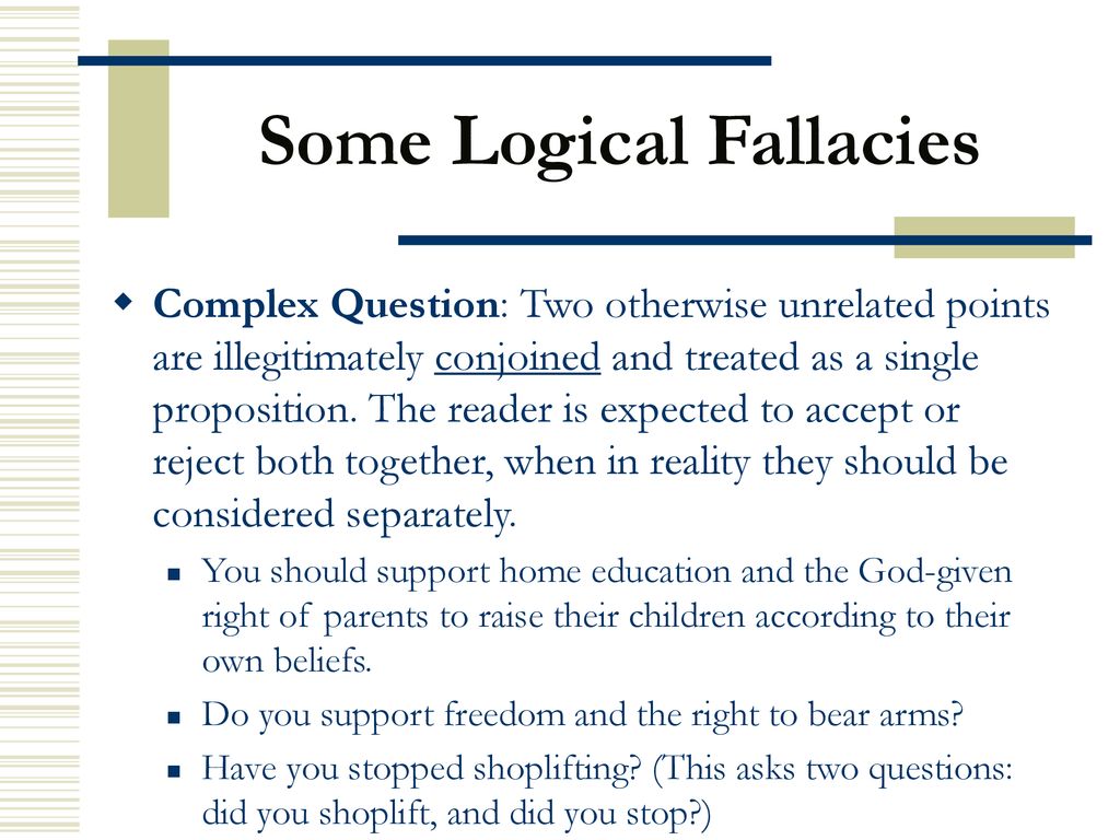 Some Logical Fallacies - ppt download