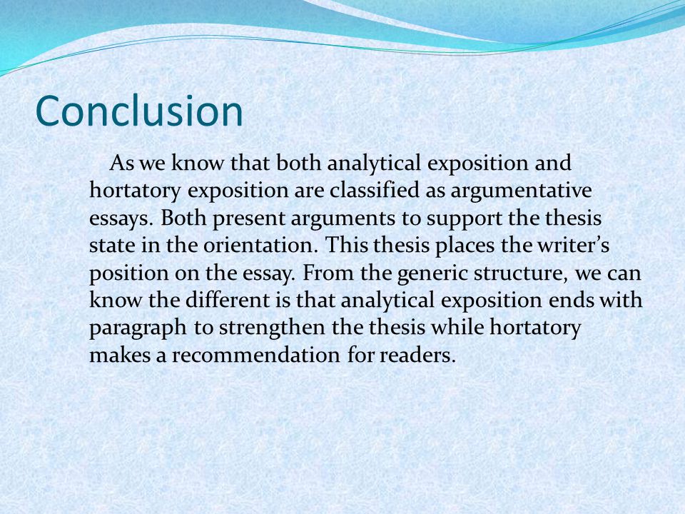 exposition example paragraph