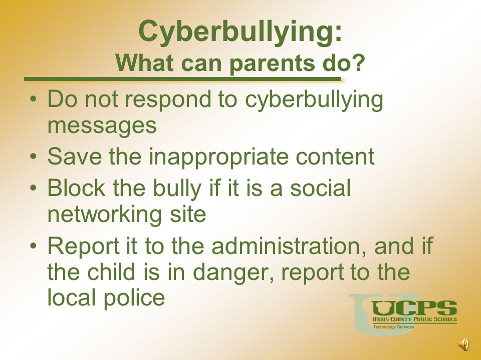 Cyberbullying: What can parents do