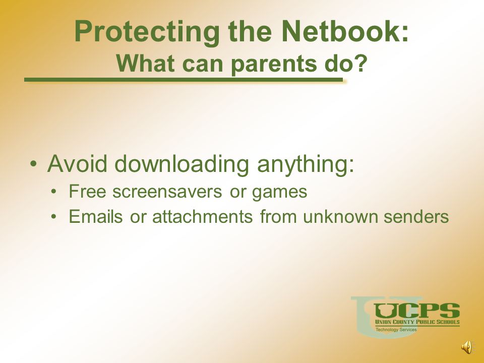 Protecting the Netbook: What can parents do