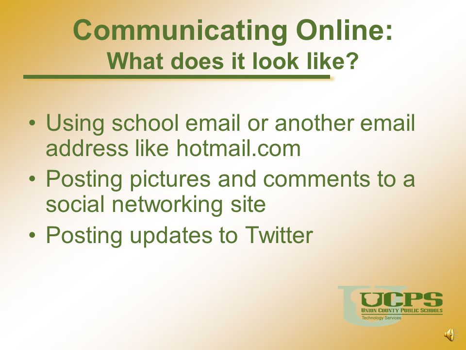 Communicating Online: What does it look like