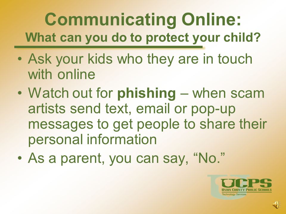 Communicating Online: What can you do to protect your child