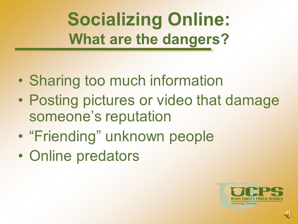 Socializing Online: What are the dangers