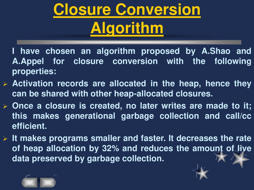 Closure Representations in Higher-Order Programming Languages - ppt ...