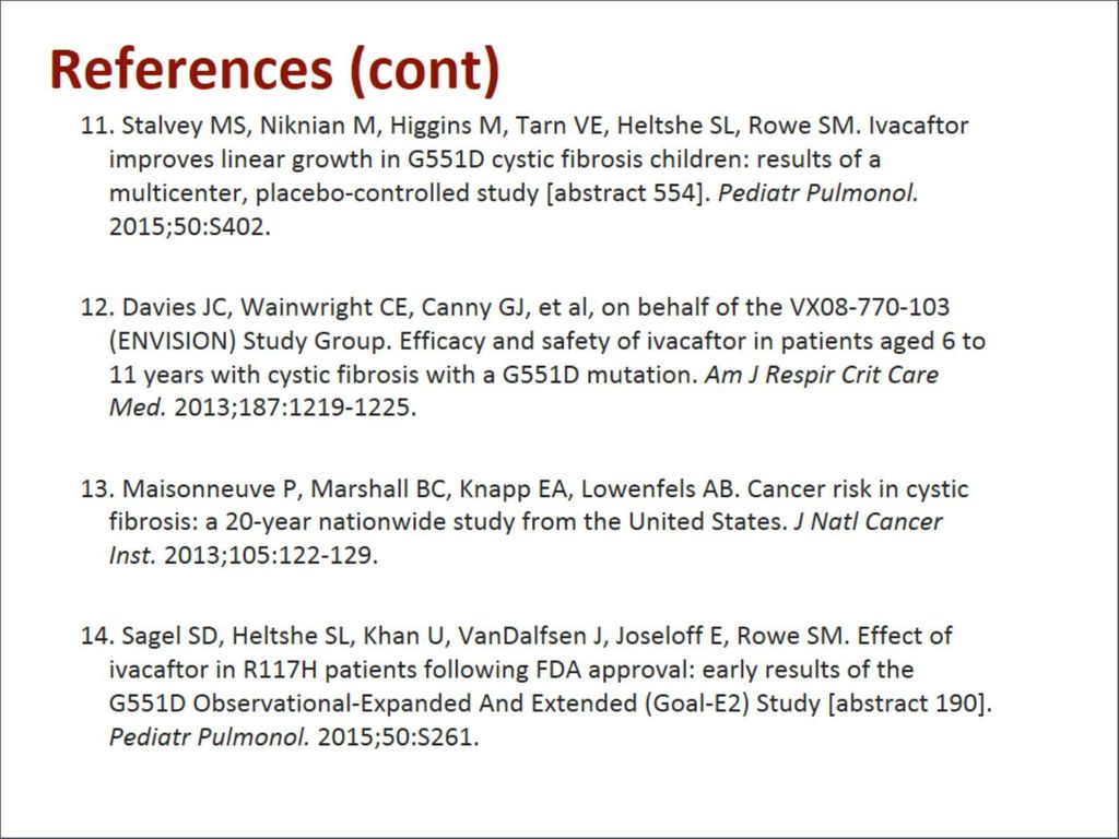 Advances in Cystic Fibrosis: Perspectives from Phoenix ppt download