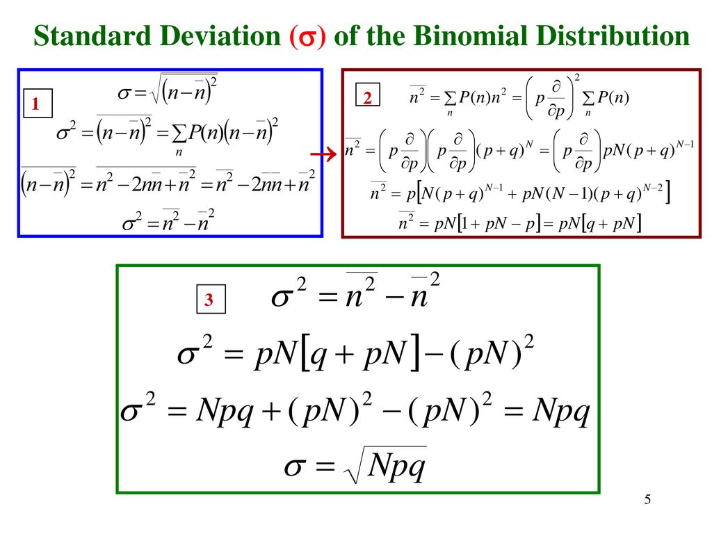 More Discussion Of The Binomial Distribution Comments Examples Ppt Download