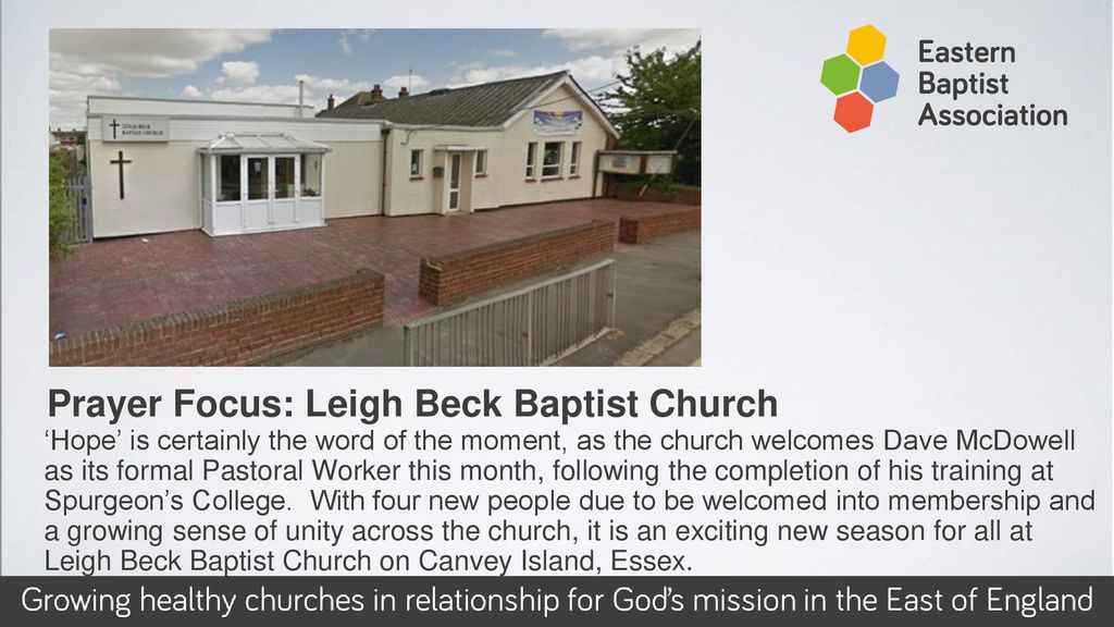 Prayer Focus: Leigh Beck Baptist Church