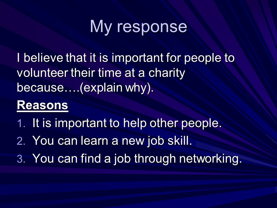 Do Now Many people volunteer their time to help others, either through  non-profit organizations, churches, or other charitable venues. Write a  paragraph. - ppt download