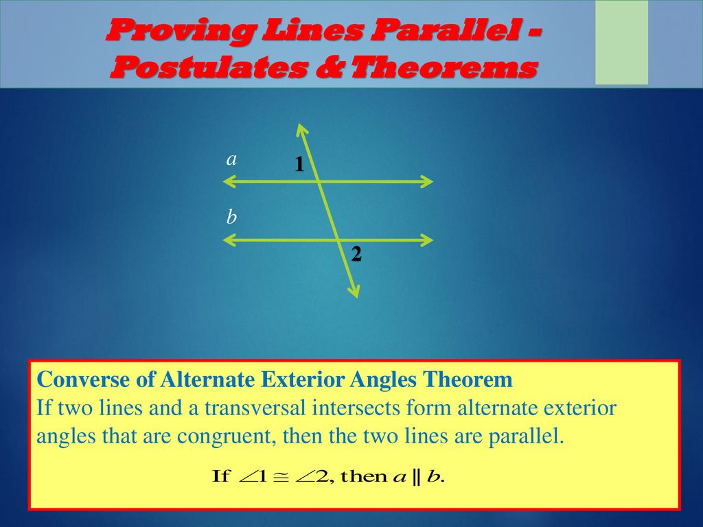 Proving Lines Parallel Ppt Download 7082