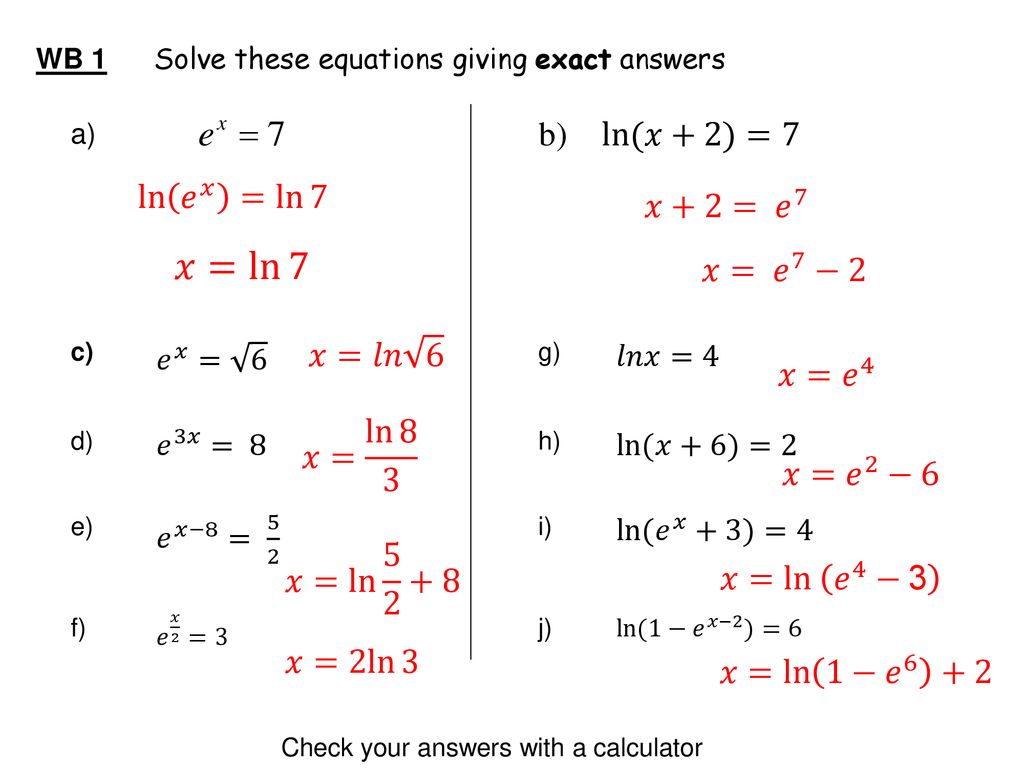 Natural Logarithm Function Ppt Download