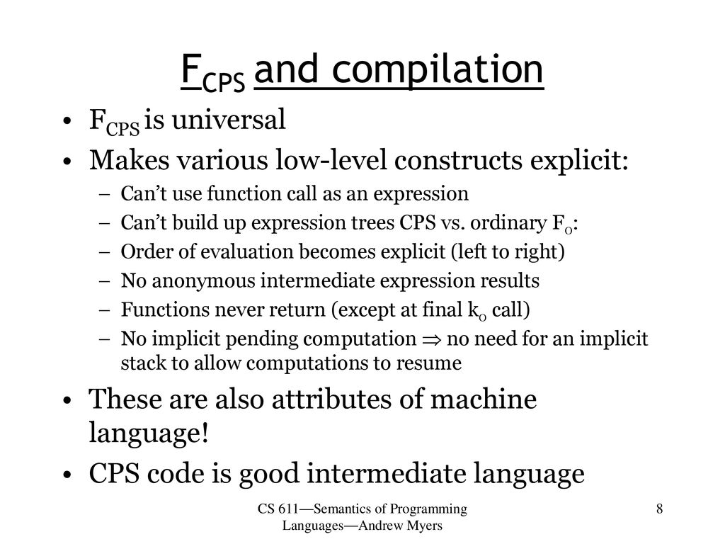 Continuations and Compilation - ppt download