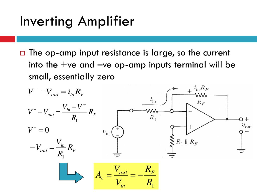 Content Op-amp Application Introduction Inverting Amplifier - ppt download