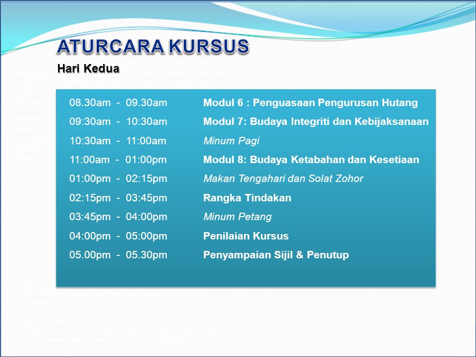 Tarikh Kursus Pos Basik Pengurusan Personel 2002