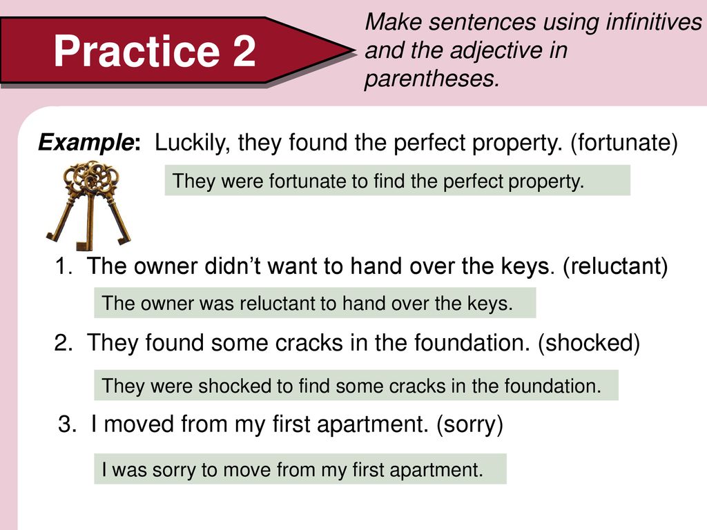 The to infinitive is used. Adjective Infinitive упражнения. Infinitive sentences example. And the sentences using Infinitive. Moved инфинитив.