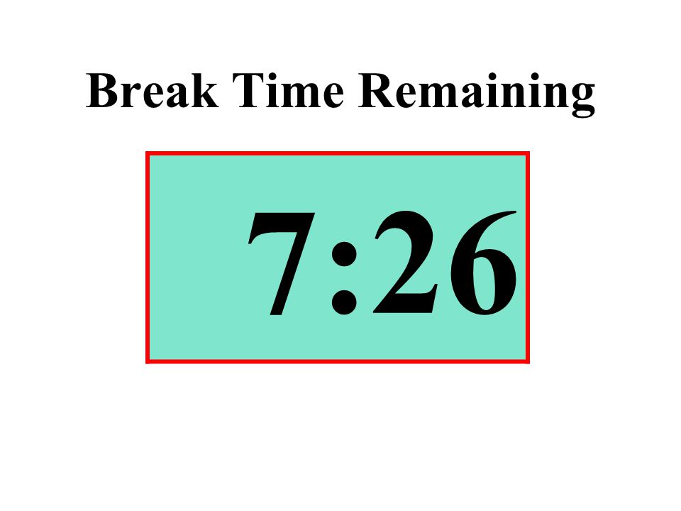 Break Time Remaining 7:26