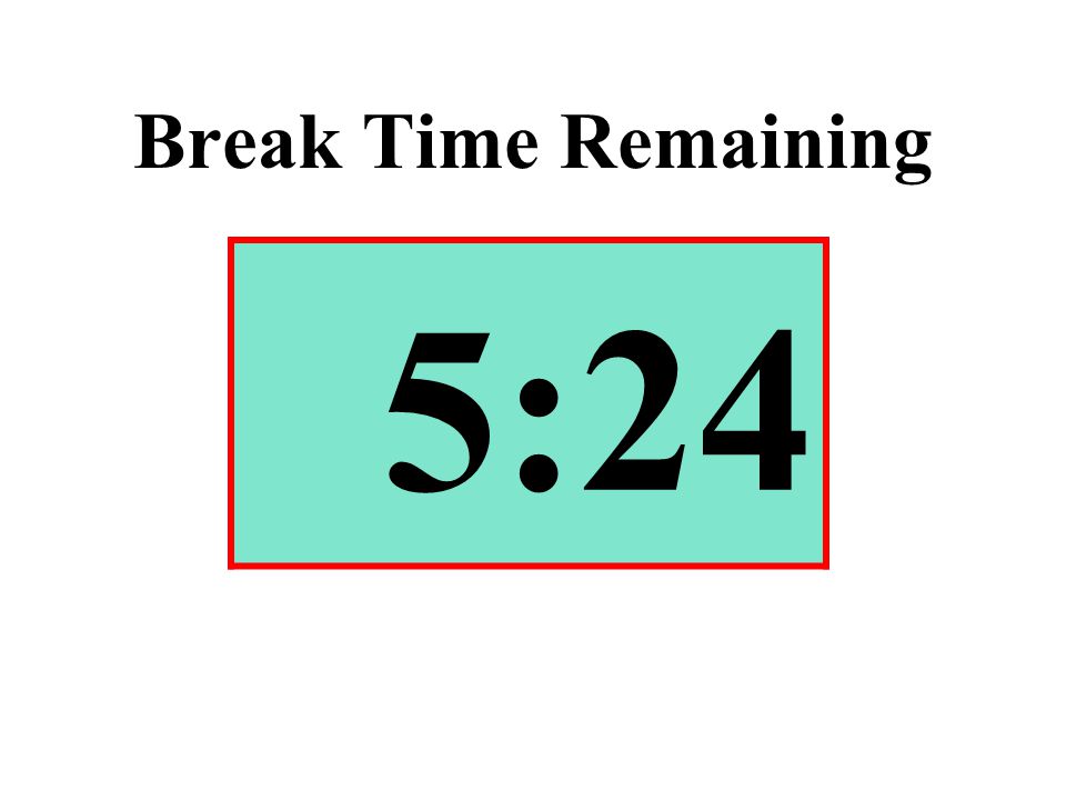 Break Time Remaining 5:24