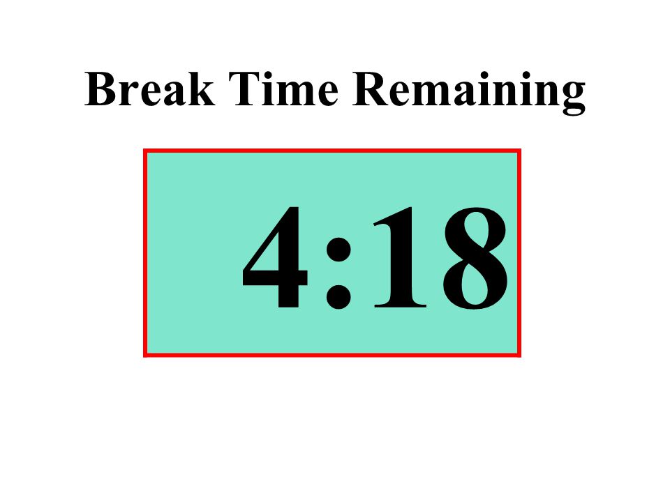 Break Time Remaining 4:18
