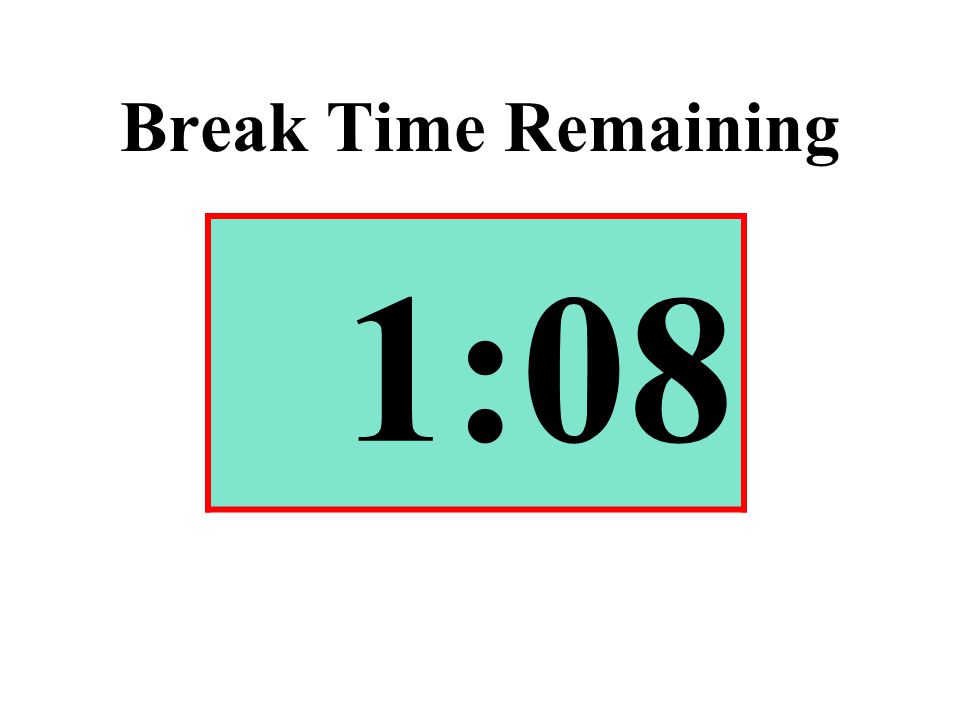 Break Time Remaining 1:08