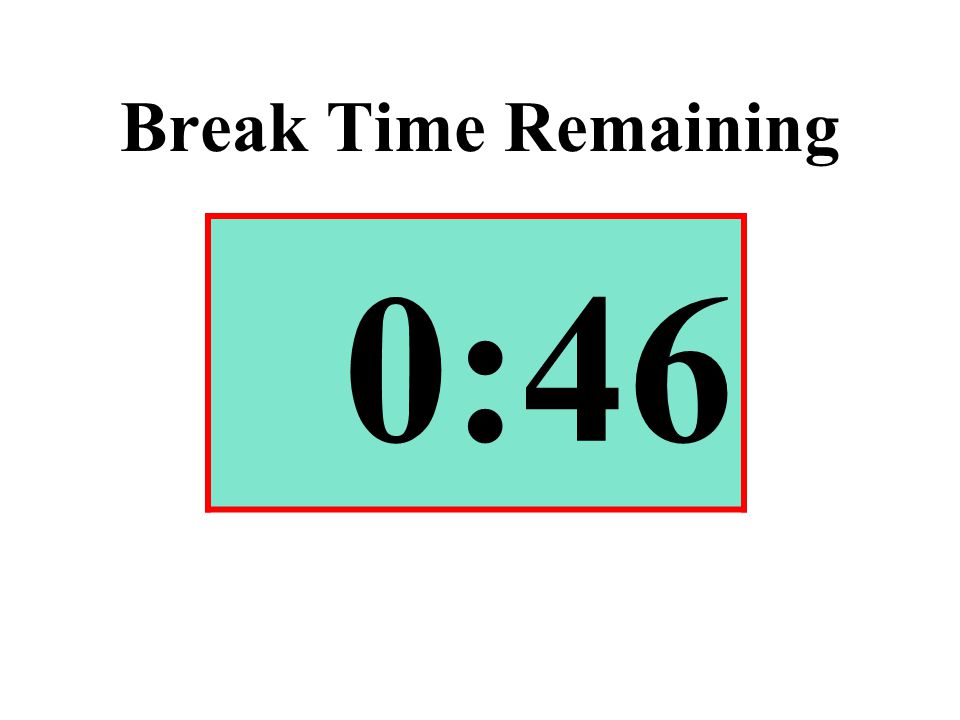 Break Time Remaining 0:46