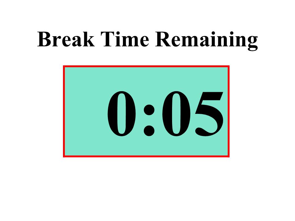 Break Time Remaining 0:05