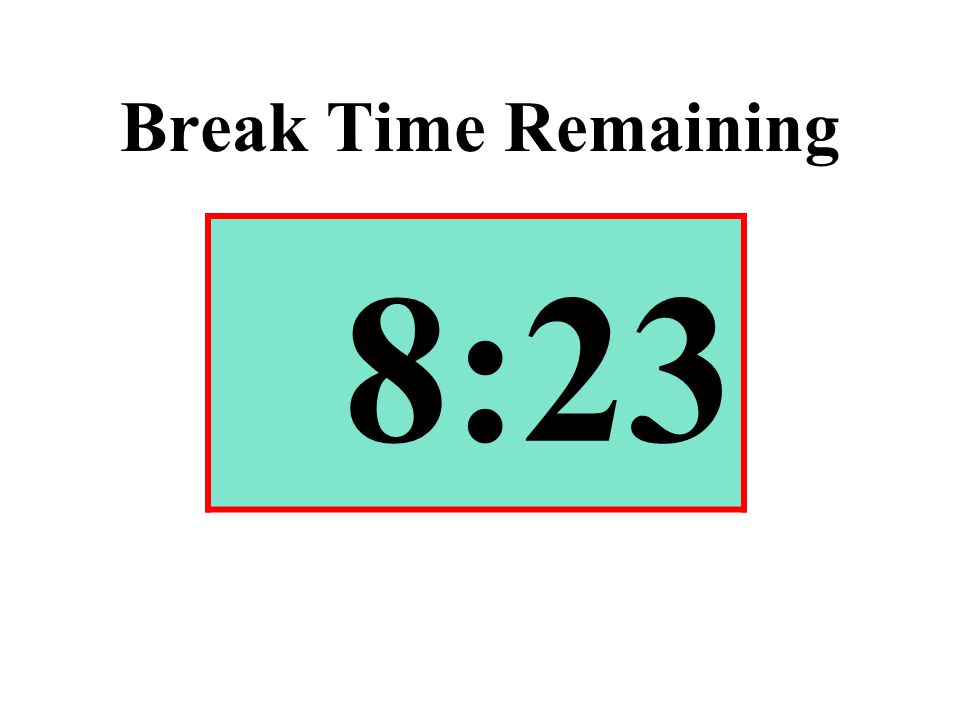 Break Time Remaining 10 Ppt Video Online Download